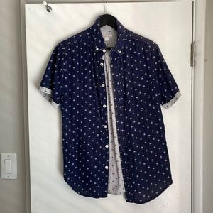 Merona Button Up shirt Palm trees